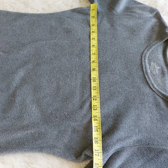Cuddl Duds Women's Grey Crew Neck Long Sleeve Sleep Wear Shirt Top Siz M - Picture 3 of 7